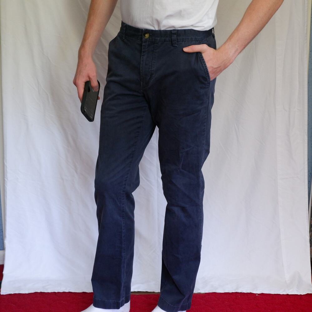 Vineyard Vines Breaker Pants Mens 32x34 Navy Blue Chino Casual Preppy